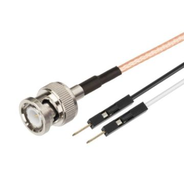 BNC Male to Dual DuPont Male RG316 RF Test Extension Cable 0.5m - 1