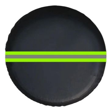 14" Thickened Imitation Leather Spare Tire Cover w/ Reflective Stripes - 1