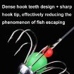 56cm Fluorescent 8-Claw Squid Hook Set for Night Fishing, Boxed - 5