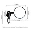 2pcs Motorcycle Rearview Mirror Set - Retro Folding Round Universal - 4