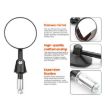 2pcs Motorcycle Rearview Mirror Set - Retro Folding Round Universal - 7