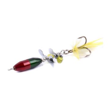 Bionic Metal Sequin Feather Bait - Compound Rotating Three-hook Lure - 1
