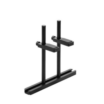Adjustable Aluminum Graphics Card Bracket Holder with 12cm Fan - Black - 1