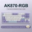 Ajazz AK870 Wireless Bluetooth Mechanical Keyboard RGB Hot Swap Purple - 2