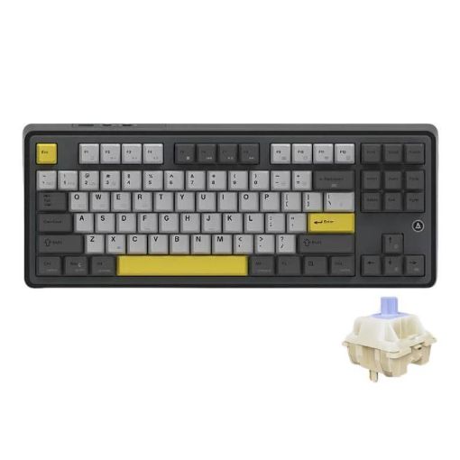 Ajazz AK870 Wireless Bluetooth Mechanical Keyboard RGB Hot Swap Black - 1
