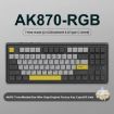 Ajazz AK870 Wireless Bluetooth Mechanical Keyboard RGB Hot Swap Black - 2