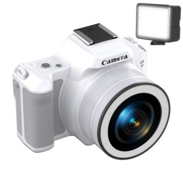 2K Ultra HD Mini Digital Camera, 48MP, White with Fill Light - 1