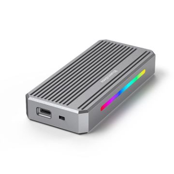 Blueendless M.2 NVMe SSD Box 40Gbps USB4 with RGB Lights & Fan - 1