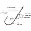 10pcs Crooked Mouth Barbed Sea Fishing Hooks 3/0 Lure Hanging Shrimp - 3