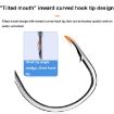 10pcs Crooked Mouth Barbed Sea Fishing Hooks 3/0 Lure Hanging Shrimp - 4