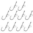 10pcs Crooked Mouth Barbed Sea Fishing Hooks 5/0 Lure Hanging Shrimp - 1