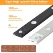 Rechargeable 20cm Motion Sensor Light Bar with Remote - Silver Cabinet Lamp - 6