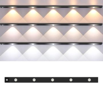 Rechargeable 80cm Motion Sensor Light Bar with Remote - Black Cabinet Lamp - 1