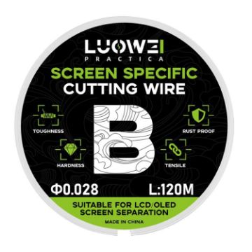 LUOWEI 120M Diamond Wire for LCD Screen Separation, 0.028mm, High Hardness - 1