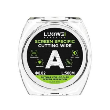 LUOWEI 500M Steel Wire for Cell Phone Screen Separation, 0.02mm Spec - 1