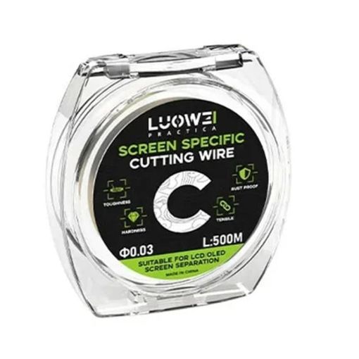 LUOWEI 500M Steel Wire for Cell Phone Screen Separation, 0.03mm Spec C - 1