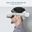 Meta Quest 2 VR Head Strap with 8000mAh Battery - Adjustable RGB White - 3
