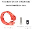 34.9mm Red Aluminum Seatpost Clamp for Mountain Road Bicycle - 5