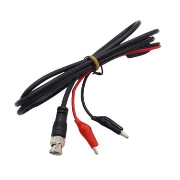 BNC Male to Dual Crocodile Clip Oscilloscope Probe Cable 1.5m Q9 Test - 1