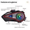 Kuqibao K23S Helmet Bluetooth Earphones 1000m Intercom Waterproof - 2