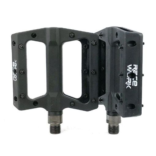 RACEWORK RK091 Mountain Bike Nylon Fiber Anti-slip Pedals (Black) - 1