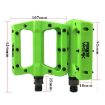 RACEWORK RK091 Mountain Bike Nylon Fiber Anti-slip Pedals - Blue Pair - 3