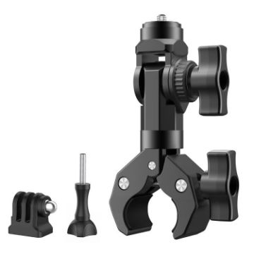 Motorcycle Bicycle Handlebar Camera Clip Clamp with Adapter for Sports Camera - 1