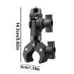 Motorcycle Bicycle Handlebar Camera Clip Clamp with Adapter for Sports Camera - 7