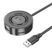 Mindpure US018 USB2.0 4-Port HUB, 1m Black Computer Expansion - 1