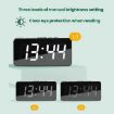 LED Mirror Digital Clock, Type-C Port, 18650 Battery Slot, White - 6