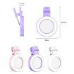 Foldable Purple Selfie Mirror Fill Light with Remote Control - 2
