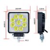 Forklift LED Headlight 4" 9 Beads DC 12V-80V High Brightness Front - 2