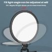 10" Black LED Fill Light Selfie Lamp for Mobile & Photography - 5