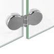 Frameless Glass Door Hinge Wine Cabinet 180 Window Door Round Hinge - 9