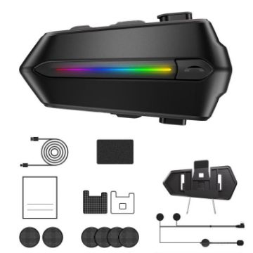 C5S IPX6 Waterproof Motorcycle Helmet Bluetooth Headset with Hard Mic - 1