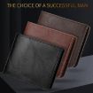 Dark Brown Men's Leather Wallet with Driver License Holder & Money Clip - 8