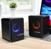 T-WOLF S3 USB/3.5mm Desktop Speakers Dual Diaphragm Subwoofer (Black) - 2