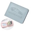 Women's Leather Driver License & Credit Card Holder, 4 Slots, Blue - 1