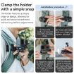 aMagisn 360 Rotation Ball Head Backpack Clip for Camera & Smartphone - 5