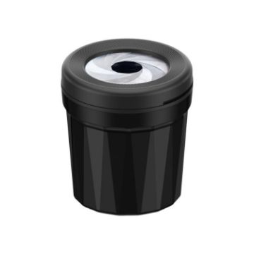 A636 Black Screw Cap Ashtray for Car & Home Desktop Use - 1
