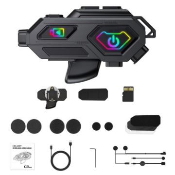 C8Max Motorcycle Intercom Helmet with Bluetooth & HD Video Recorder - 1