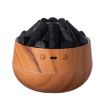 Simulated Charcoal Fire Night Light USB Humidifier - Dark Wood Grain - 3