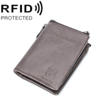 BULL CAPTAIN 050 RFID Anti-theft Wallet with Coin Purse - Gray - 1