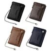 Dibaoleiou Men's Anti-Theft Chain Wallet, Retro Money Purse, Coffee - 2