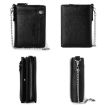 Dibaoleiou Men's Anti-Theft Chain Wallet, Retro Money Purse, Coffee - 3