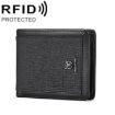 BULL CAPTAIN 07 RFID Anti-theft Cowhide Wallet - Black Cross Print - 1