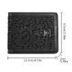 BULL CAPTAIN 07 RFID Anti-theft Cowhide Wallet - Black Cross Print - 3