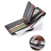 BULL CAPTAIN 07 RFID Anti-theft Cowhide Wallet - Black Cross Print - 4