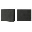 DEABOLAR Men's Black Soft Leather Short Wallet with Zipper & Card Bag - 3