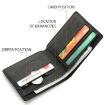 DEABOLAR Men's Black Soft Leather Short Wallet with Zipper & Card Bag - 6
